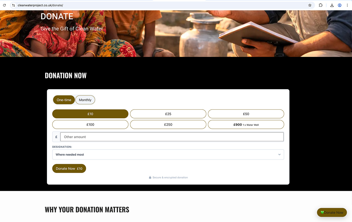 Clean Water Project — Donate Positive in action
