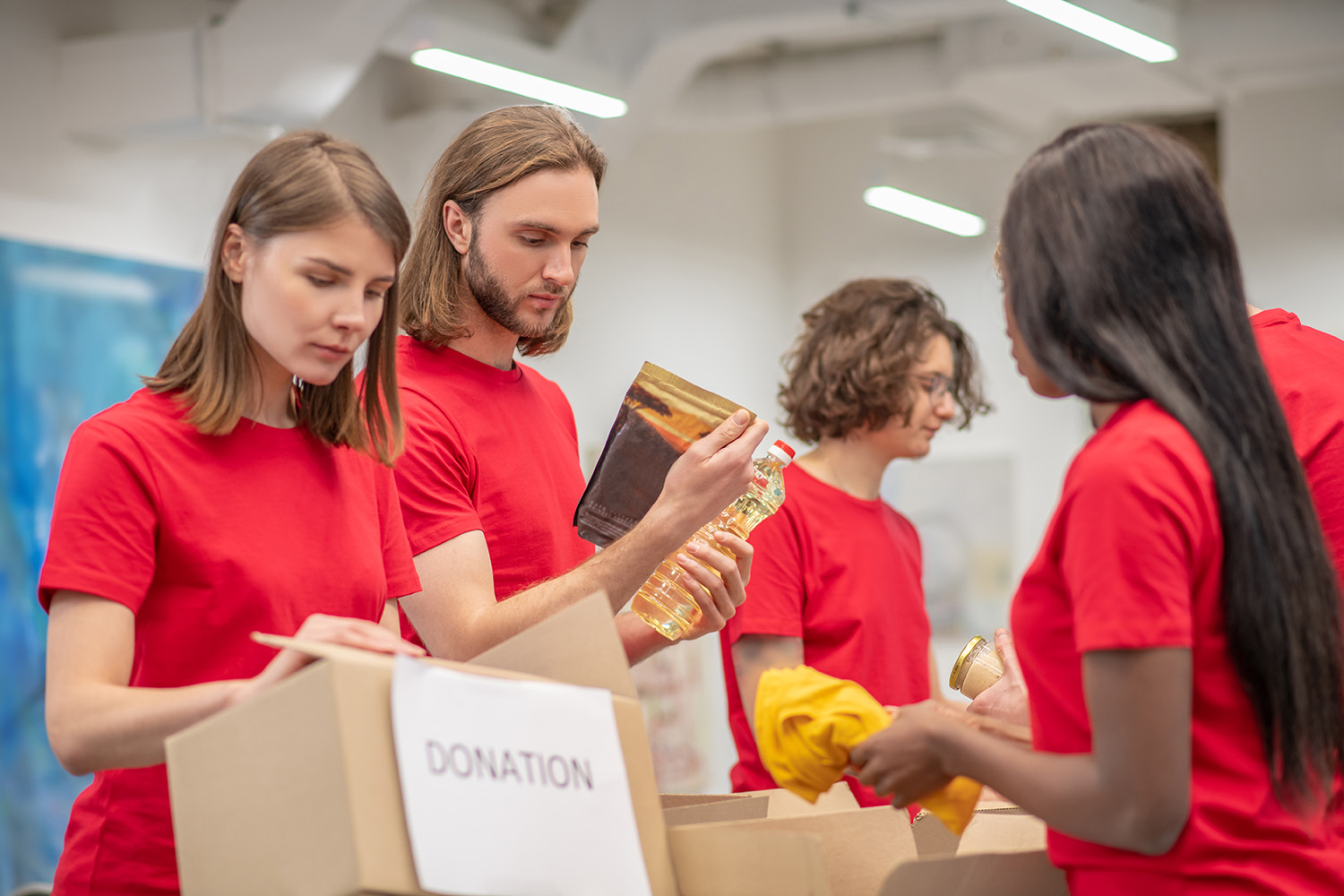 Charity volunteers